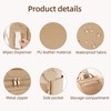 vosmles Large Leather Diaper Bag Backpack, Baby Travel Bag with