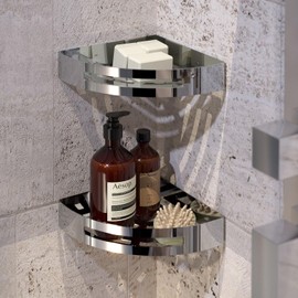 Gedy Nerva Stainless Steel Chrome Rectangle Lens Mount 21x21x4.5cm