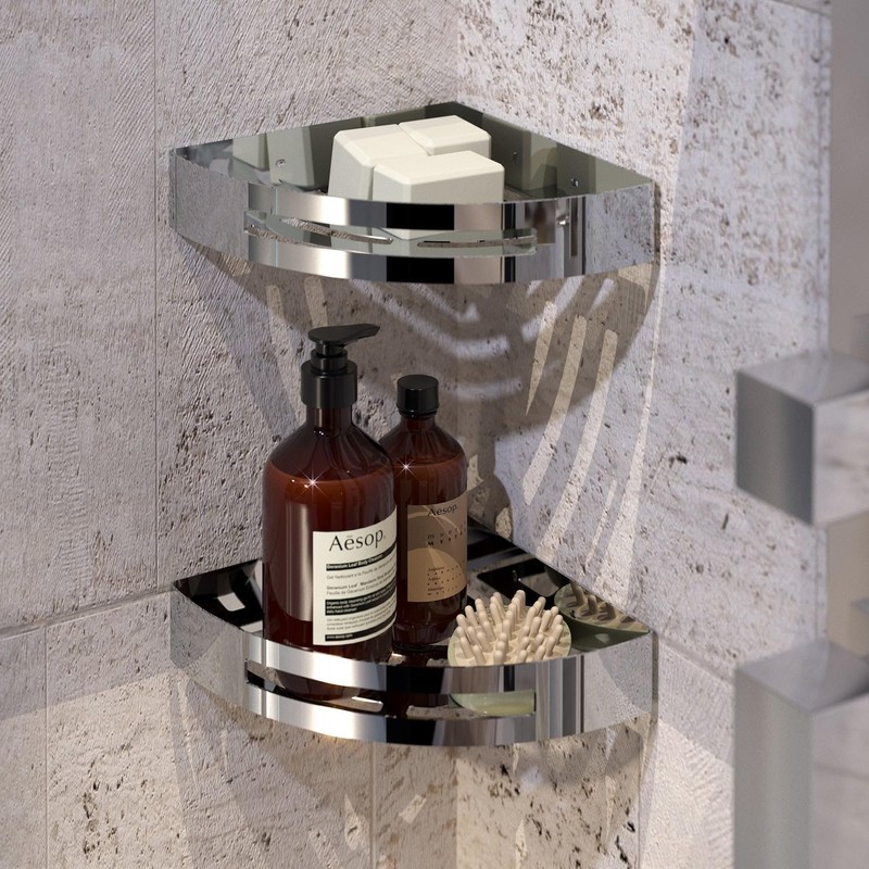 Gedy Nerva Stainless Steel Chrome Rectangle Lens Mount 21x21x4.5cm