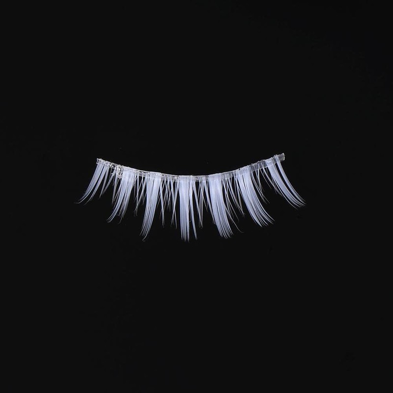 2 Pairs White False Eyelashes Cosplay Eyelashes Fashion Extension Makeup