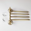 Swivel Towel Rack for Bathroom, Antique Bronze Folding 4 Arms