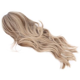 Long Light Blonde Wavy Wig For Women, Long Wavy Blonde Synthetic Hair 60cm Women'S Cosplay Wig with Adjustable Head Circumference For Parties and Role Play
