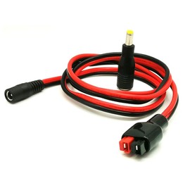 zkm DC 5.5mm x 2.1mm Male Cable with DC 8mm Adapter Compatible with Powerpole for Portable Generator 14 Red + Black