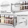 LUCYCAZ 4 Pack Wall Mounted Spice Rack with 16 Hooks,