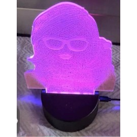 3D Creative Taylor 3D Creative Visualization Lamp With 7 Colors NIB