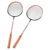 2 Player Badminton Racket Set Ferroalloy Integrated for Beginner Amateur