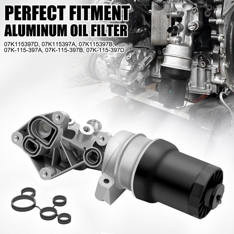 07K115408 Oil Filter Housing Cover Cap Fit for 2.5 Jetta,