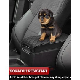 KBH Center Console Cover for Toyota Camry 2012 2013 2014 2015 2016 2017, Vinyl Leather Trim, Car Armrest Protector Cushion, Anti-Scratch, Black