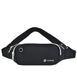YUNHE Unisex Bumbag Waist Fanny Pack Running Belt Zipper Pockets Adjustable Belt for Outdoors Workout Hiking Waist Packs (B1905#-3)