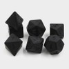 7Pcs Polyhedral Dice Set - Frosted Black Acrylic Dice for