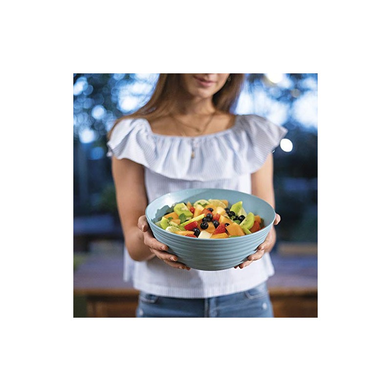 Guzzini 175002157 Tierra Large Bowl with Lid, Powder Blue