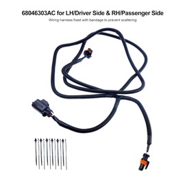 Fog Lamp Wiring Harness 68046303AC Fit for Dodge Ram 2500 3500 4500 5500 2010-2018, Fog Light Jumper Wiring Harness