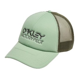 Oakley Men's Factory Pilot Trucker Hat, New Jade, One Size