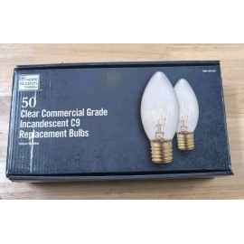 Home Accents Holiday New Home Accents Holiday 50 Clear Grade Incandescent C9 Light Bulbs Steady Lit