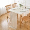 AOKSUNOVA Table Runner Chiffon Yellow Table Runner Beige Cream Tulle