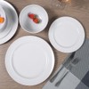 DoDoware Melamime Dinnerware Sets,White Dish Set for 4, 12 Pieces