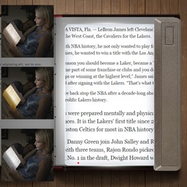 LUXSWAY Rechargeable 3X Full Page Magnifier for Reading,Magnifying Glass with 12 Super Bright LEDs,Adjustable Brightness Illuminated Magnifier Suitable for Reading