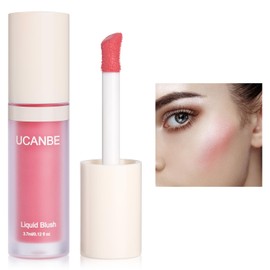 UCANBE Liquid Matte Blush Makeup for Cheeks, Highly Pigmented, Long Lasting, Anti-scratch, Natural-Looking, Daily Use Makeup Blush Suitable for Women Girls(04 Coral)