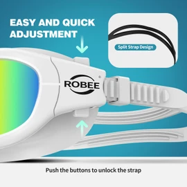 Robee Swimming Goggles, Adult Polarized Swim Goggles for Men Women Youth, Water Pool Glasses