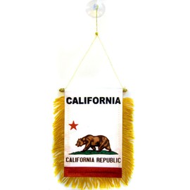 AZ FLAG - Wimpel Kalifornien - 15x10 cm - Kalifornische Bundesstaat Mini Flagge 10 x 15 Cm - Auto Pennant Spezielle Auto