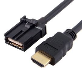 CY High Speed HDMI 1.4 Type E Male to Type A Male Video Audio Cable Automotive Connection System Grade Connector for Hyundai H1 Car 1.5M