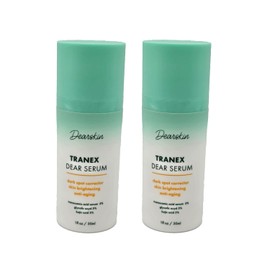 2 PACK Tranexamic Acid Serum 5% Kojic Acid 5% Vitamin C Hyaluronic Acid and Glycolic Acid. Dark Spot Remover Melasma Treatment for Face and Neck Cruelty Free Facial Serum Anti Aging