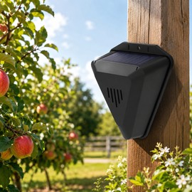 Solar Bird Repeller for Gardens – 13-Sound Weather-Resistant Animal Deterrent for Farms and Orchards