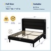 Allewie Full Size Platform Bed Frame with Velvet Upholstered Wingback