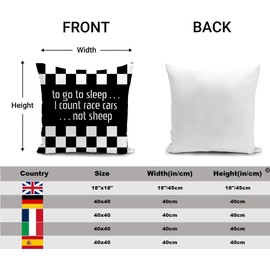 HUASHUZI Cushion Cover Motorsport Car F1 Merchandise Bedroom Accessories Gifts Decorations Throw Pillow Case Decor Home for Livingroom Couch Sofa 18"x18"(45x45cm)