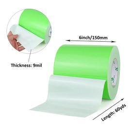 BOMEI PACK 6inch Wide Green Duct Tape, Heavy Duty Strong Waterproof Industrial Color Duct Tape 9.0mil x 6inch x 60yds for Crafts, Home Improvement, Repairs, & Projects