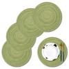 PIGCHCY Round Braided Placemats Washable Easy to Clean Round Placemats