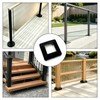 Black Deck Post Base Cover for Railings, 2x2 Inch, 6