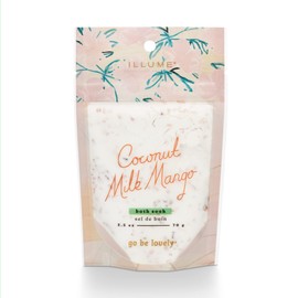 Illume Go Be Lovely Coconut Milk Mango Bath Soak, 2" L x 2" W x 1" H