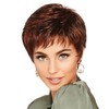 AUBWIG Short Wig Pixie Cut Charming Style Fluffy Wig Reddish