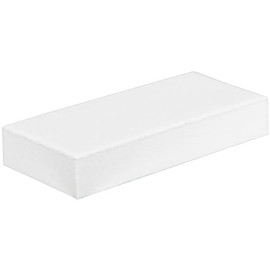 ForPro Bloque de lijado delgado, grano blanco 100/180, para manicura y pedicura, no daña ni raya, 0.5 pulgadas de alto x 3 pulgadas de largo x 1 pulga