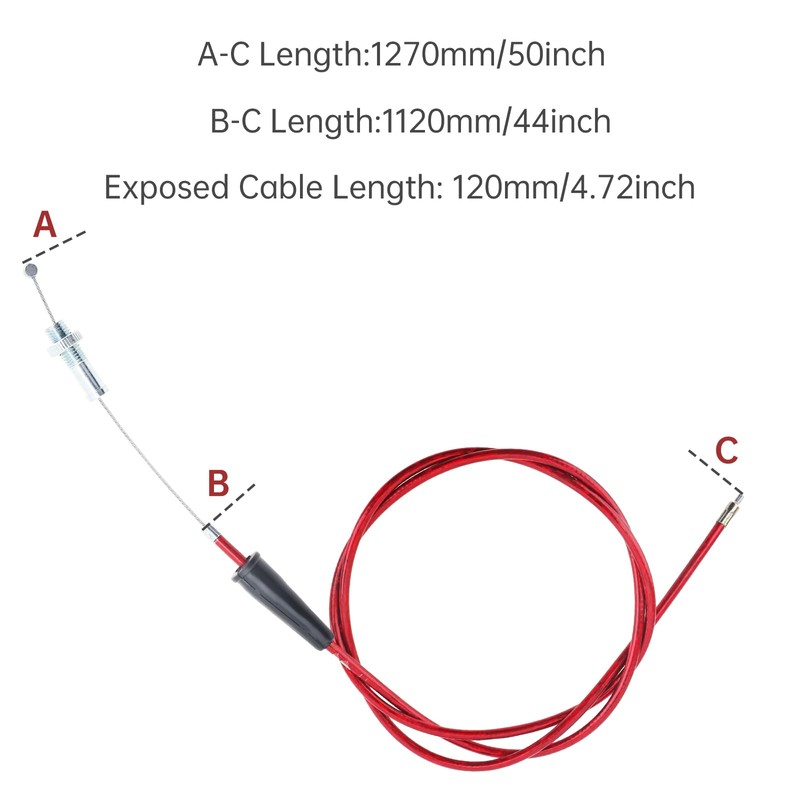 7/8" 22mm Throttle Replacement Kit Cable Kill Switch for 50-250cc