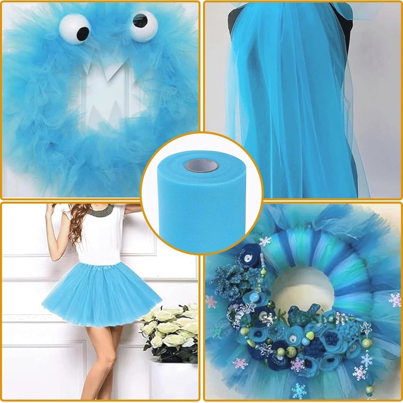 Longzhou Tulle Roll, 100 Yards 15 cm DIY Wedding Decoration,