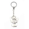 Guardian Angel Key Ring 5 CM matte Silver-Plated Surface