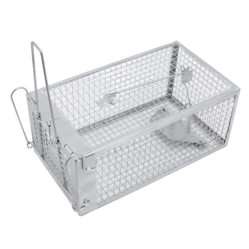 Iron Rat Mouse Trap Cage Single Door Live Animal Trap