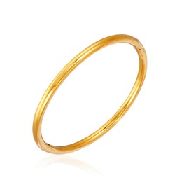 MILAKOO Gold Bangle Bracelet for Women Stainless Steel Cuff Bracelet Boho Open Bracelet, Stainless Steel, No gemstone