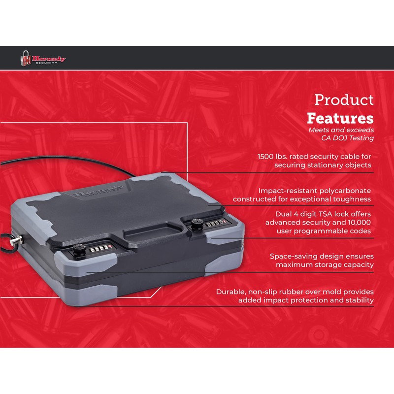 Hornady Treklite Combination Lock Box XXL, 95260 - Travel Safe