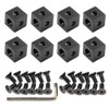 Zeberoxyz 8PCS Black Corner Bracket Cube with Screws 2020Series for