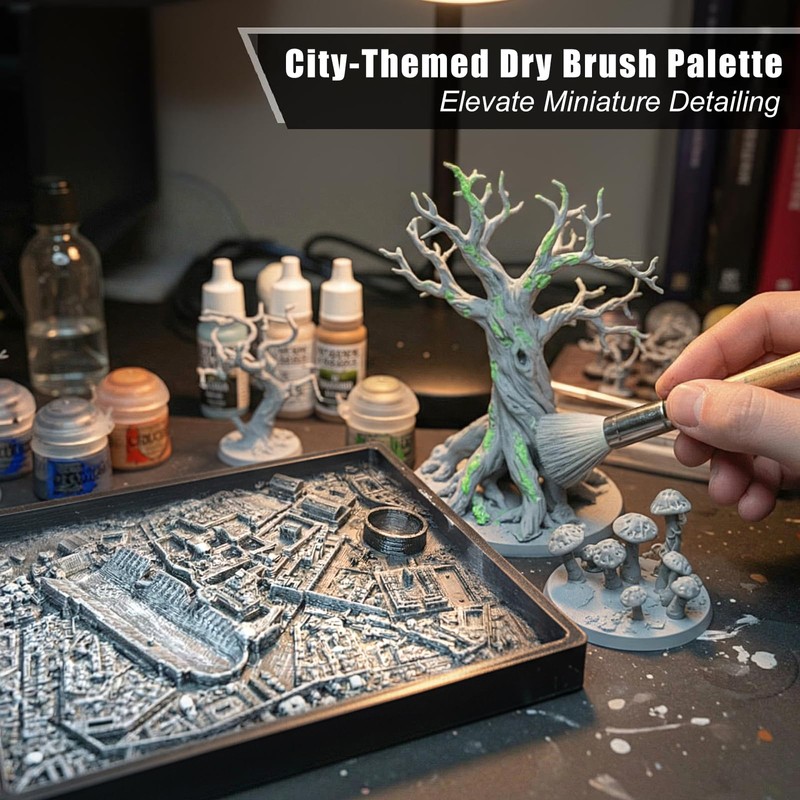 Dry Brush Palette for Miniature Painting,Urban Textures