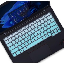 Keyboard Cover for 2024 2023 Lenovo ThinkPad E14 Gen 6/5 14",Thinkpad x1 Carbon Gen 11/10,ThinkPad T14 T14s L14 P14s Gen 4/3 (Not Fit Thinkpad T14 L14 P14s Gen 2/1, Thinkpad E14 Gen 4/3)-Gradual Mint