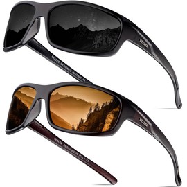 BEALER Polarized Sports Sunglasses for Men Lightweight TR90 Frame Sun Glasses Driving Cycling Fishing UV Protection Shades