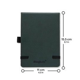 Dingbats* - Wildlife Squared Reporter A6 Notebook -PU Leather Hardcover Pocket Journal for Work, Travel -Pocket, Elastic Closure, Pen Holder, Bookmark