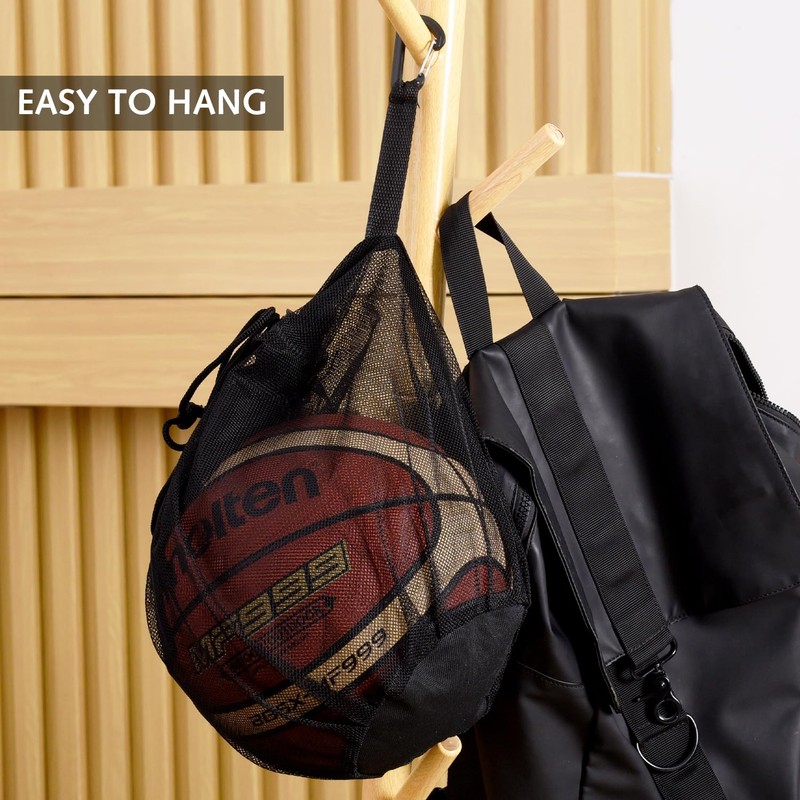 DILUSILK 1 Pcs Mesh Ball Bags, Drawstring Storage Single with