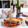 STOBAZA Farmhouse Style Ceramic Salt Pepper Set Condiment Organizer Toothpick
