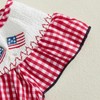 Lenjindjer Infant Baby Girl 4th Of July Outfit Plaid Smocked