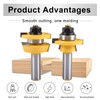 HOHXEN Rail and Stile Router Bits with Matched 2 Bit